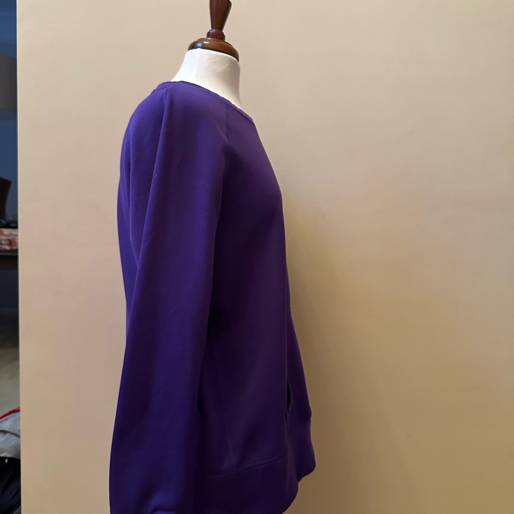 Nike Women's Purple Sweatshirt with Pocket - Picture 2 of 7